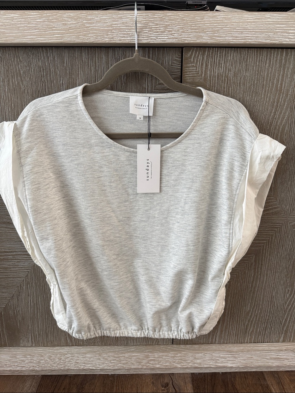 Sundays NWT size Medium light grey Silas top